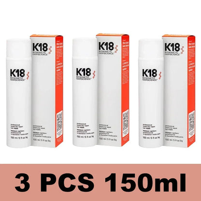 150ml K18 Leave-In Molecular Hair Mask Original Repair Molecular Hair Damaged Dry Frizzy 4 Minutes Treatment Moisturize