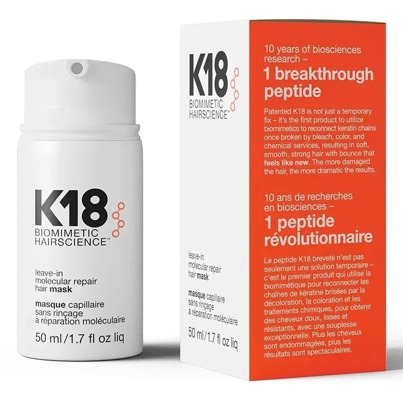 150ml K18 Leave-In Molecular Hair Mask Original Repair Molecular Hair Damaged Dry Frizzy 4 Minutes Treatment Moisturize